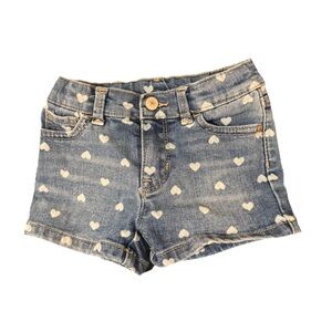 Wonder Nation Heart Patterned Denim Shorts for Kids